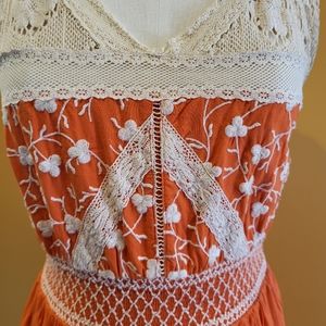 Moulionette Seiurs for Anthropologie embroidered dress